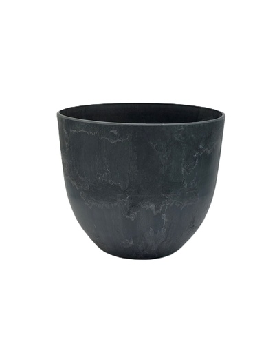 [V166531] Pot Artstone bola svart D23 H20